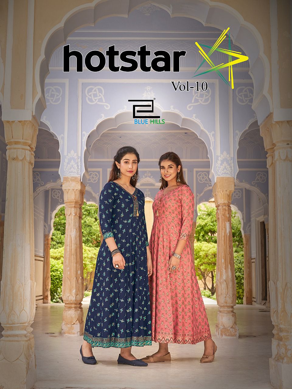 Blue Hills Hotstar 10 Rayon Fancy Party Wear Designer Long Kurti Collection